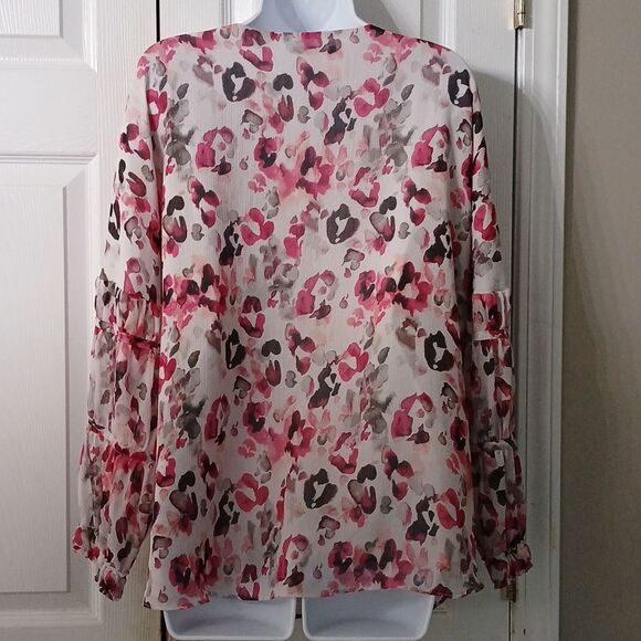 Cato Est 1946 long sleeve print blouse Sz 18/20W EUC - Picture 4 of 5